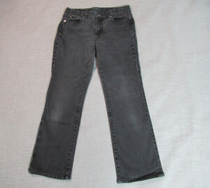 LRL Lauren Ralph Lauren Jeans Womens Size 6P Black Straight Momcore Grunge Punk